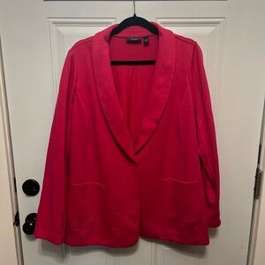 Susan Graver Pink Blazer NWOT Weekend 1X